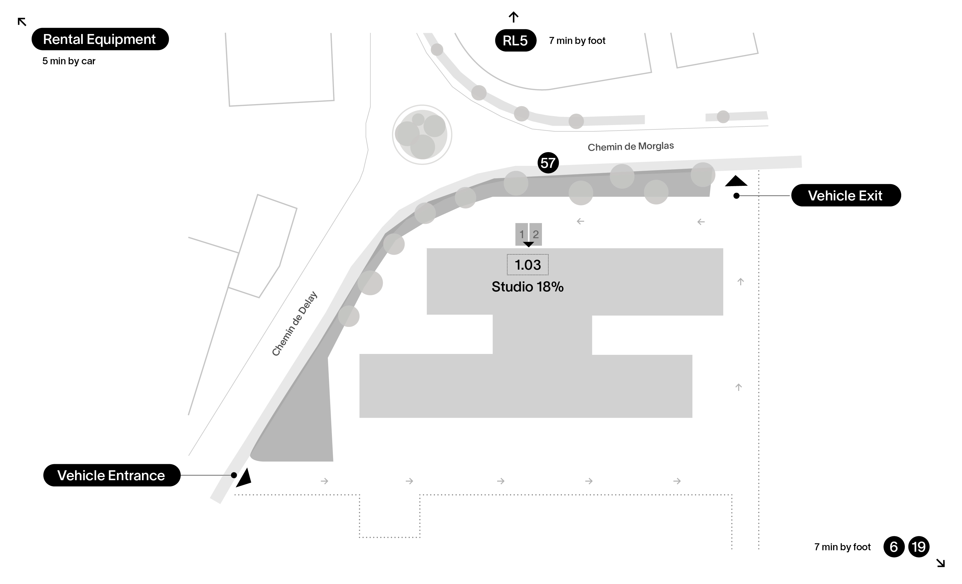 Map of the access location